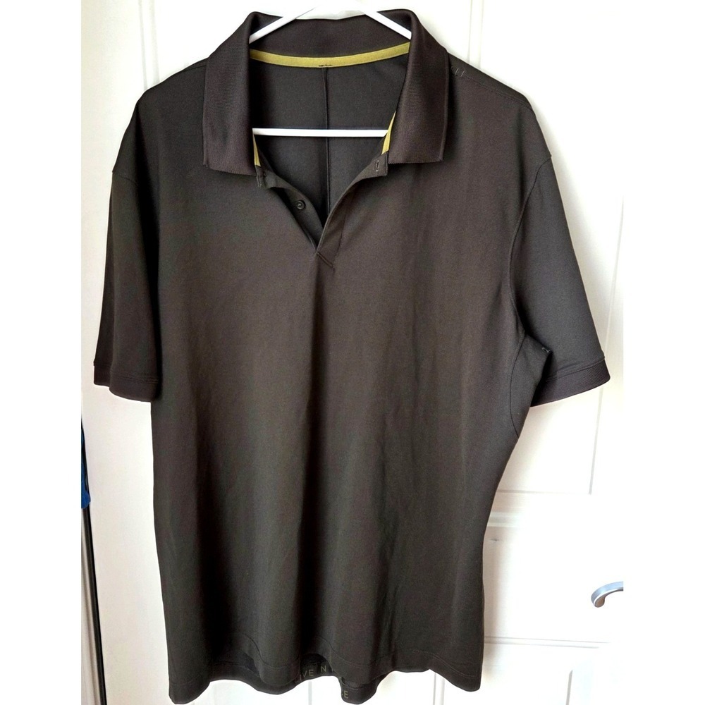 NWOT-Lululemon Polo Shirt Men L Golf Athleisure Luxury Olive Green